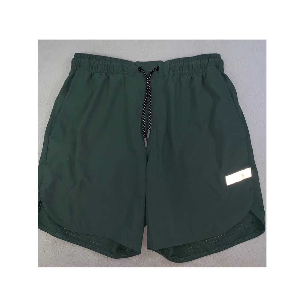 Legends Luka Mens Running Shorts Sage Green Reflective Zipper Pocket Size Medium